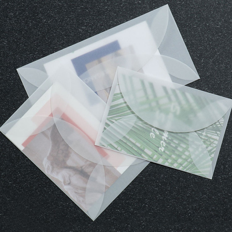 10 vnt./stal. Žiedlapiai Vokas sulfatinis popierius Vintažiniai laiškų vokai permatomas popierius vokas tuščias mažas, skirtas vestuviniam kvietimui