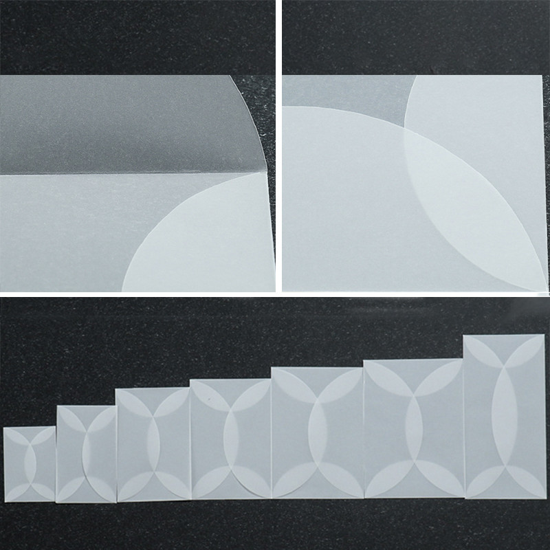 10 vnt./stal. Žiedlapiai Vokas sulfatinis popierius Vintažiniai laiškų vokai permatomas popierius vokas tuščias mažas, skirtas vestuviniam kvietimui