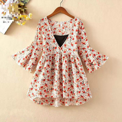 Šifon bluza Tps cvjetni kimono Boho košulja s volanima Ženske majice i bluze 2022. korejska Harajuku odjeća Camis K33