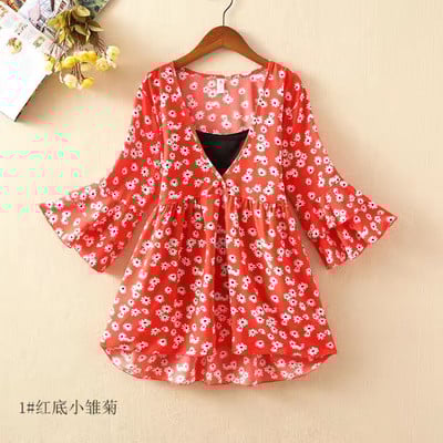 Šifon bluza Tps cvjetni kimono Boho košulja s volanima Ženske majice i bluze 2022. korejska Harajuku odjeća Camis K33