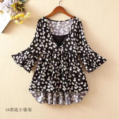 Šifon bluza Tps cvjetni kimono Boho košulja s volanima Ženske majice i bluze 2022. korejska Harajuku odjeća Camis K33