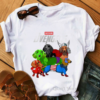I Love My Dachshund Graphic Tees Ženska smiješna bijela majica kratkih rukava Ženska majica kratkih rukava Ženska majica Dog Lover Rođendanski poklon Vintage