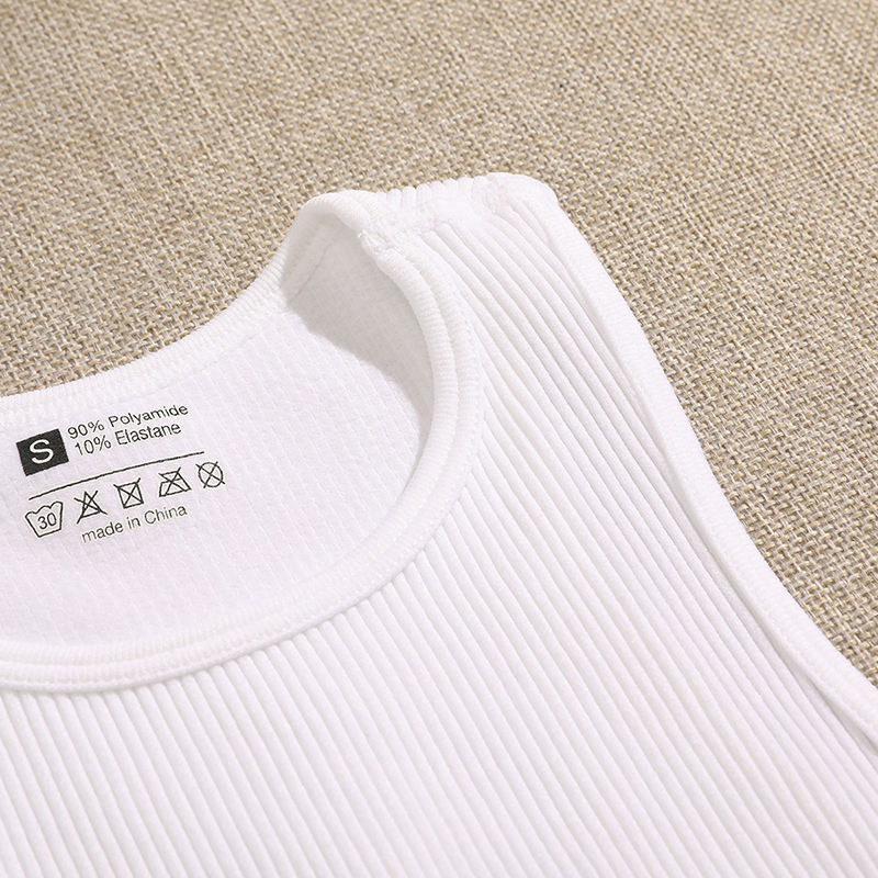 Ženske majice bez rukava Jednobojni rebrasti osnovni grudnjak Vintage skraćeni ženski sportski prsluk za spavanje bez šavova bez rukava