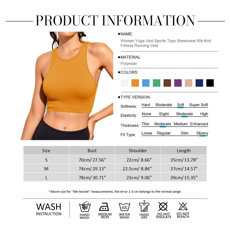 Ženske majice bez rukava Jednobojni rebrasti osnovni grudnjak Vintage skraćeni ženski sportski prsluk za spavanje bez šavova bez rukava