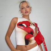 Ljeto Seksi crvene usne Grafika Majica bez rukava Osobnost Estetska boja Bez rukava y2k odjeća trashy y2k ženski top Slim