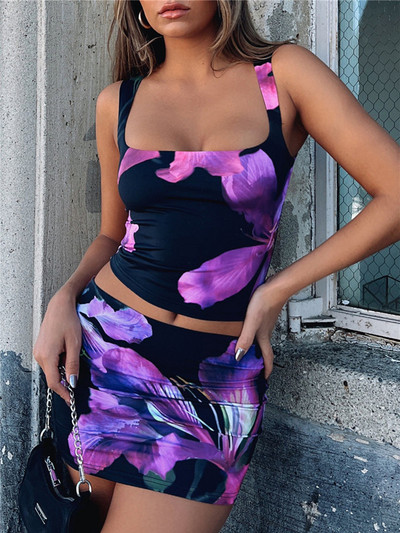 hirigin Seksi majice bez rukava za žene s četvrtastim izrezom Uska pripijena košulja Crop Top Basic Uske donje majice Skims Dupes