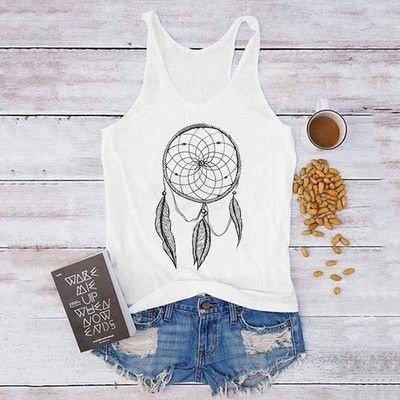 Topuri sexy de vară, Harajuku, fără mâneci, camisole, maiuri, vestă, pene, imprimeu, ocazional, tricou pentru femei, anilor '90