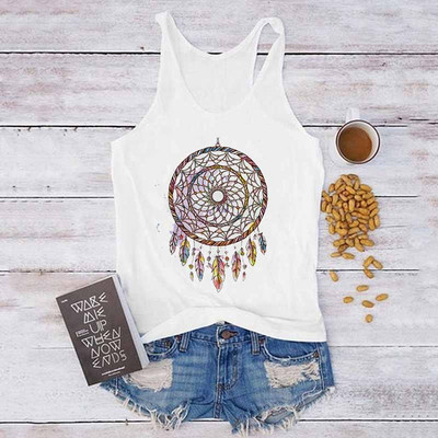 Topuri sexy de vară, Harajuku, fără mâneci, camisole, maiuri, vestă, pene, imprimeu, ocazional, tricou pentru femei, anilor '90