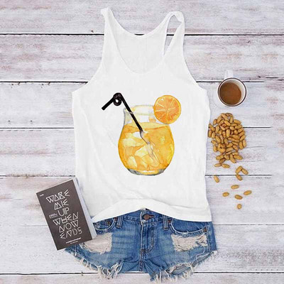 Topuri sexy de vară, Harajuku, fără mâneci, camisole, maiuri, vestă, pene, imprimeu, ocazional, tricou pentru femei, anilor '90