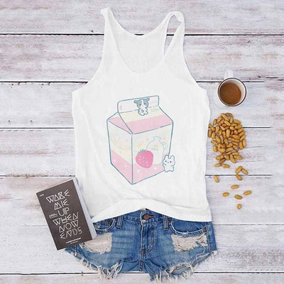 Topuri sexy de vară, Harajuku, fără mâneci, camisole, maiuri, vestă, pene, imprimeu, ocazional, tricou pentru femei, anilor '90