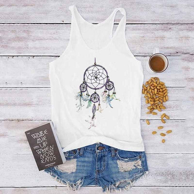 Topuri sexy de vară, Harajuku, fără mâneci, camisole, maiuri, vestă, pene, imprimeu, ocazional, tricou pentru femei, anilor '90