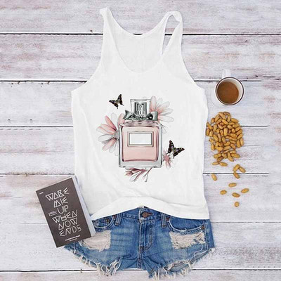 Topuri sexy de vară, Harajuku, fără mâneci, camisole, maiuri, vestă, pene, imprimeu, ocazional, tricou pentru femei, anilor '90