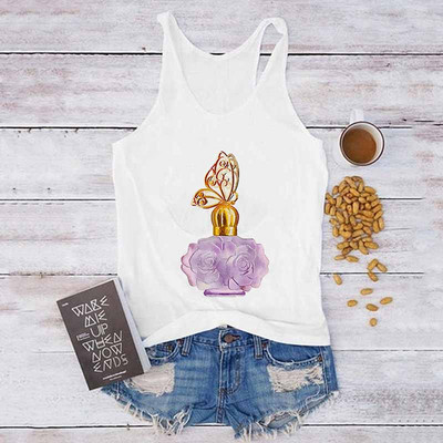 Topuri sexy de vară, Harajuku, fără mâneci, camisole, maiuri, vestă, pene, imprimeu, ocazional, tricou pentru femei, anilor '90