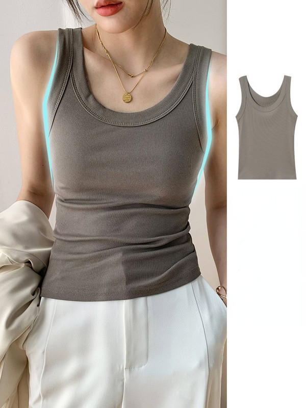 Sexy Tank Top Crop Topuri cu Halter Cu nervuri Femei Vară Camis Camoș fără spate Moda Casual Tub Femeie Vestă decupată fără mâneci