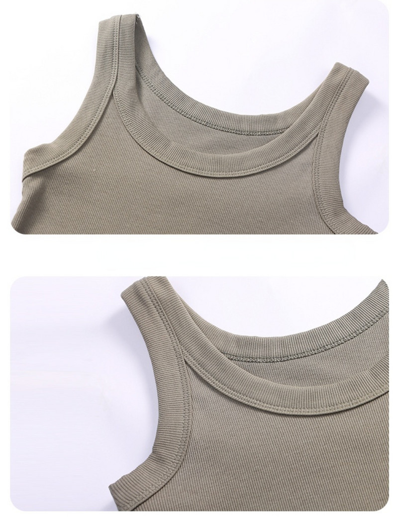 Sexy Tank Top Crop Topuri cu Halter Cu nervuri Femei Vară Camis Camoș fără spate Moda Casual Tub Femeie Vestă decupată fără mâneci
