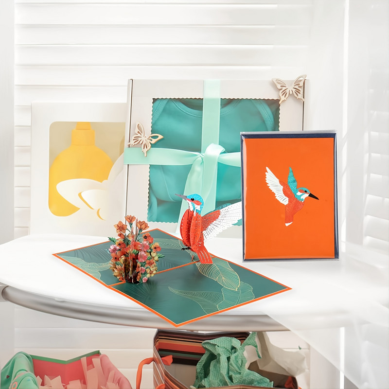 MOHAMM 1 PC Stereo kreativna omotnica za čestitke Set papira za rođendan Dan zahvalnosti Blagdanski darovi Sve prilike