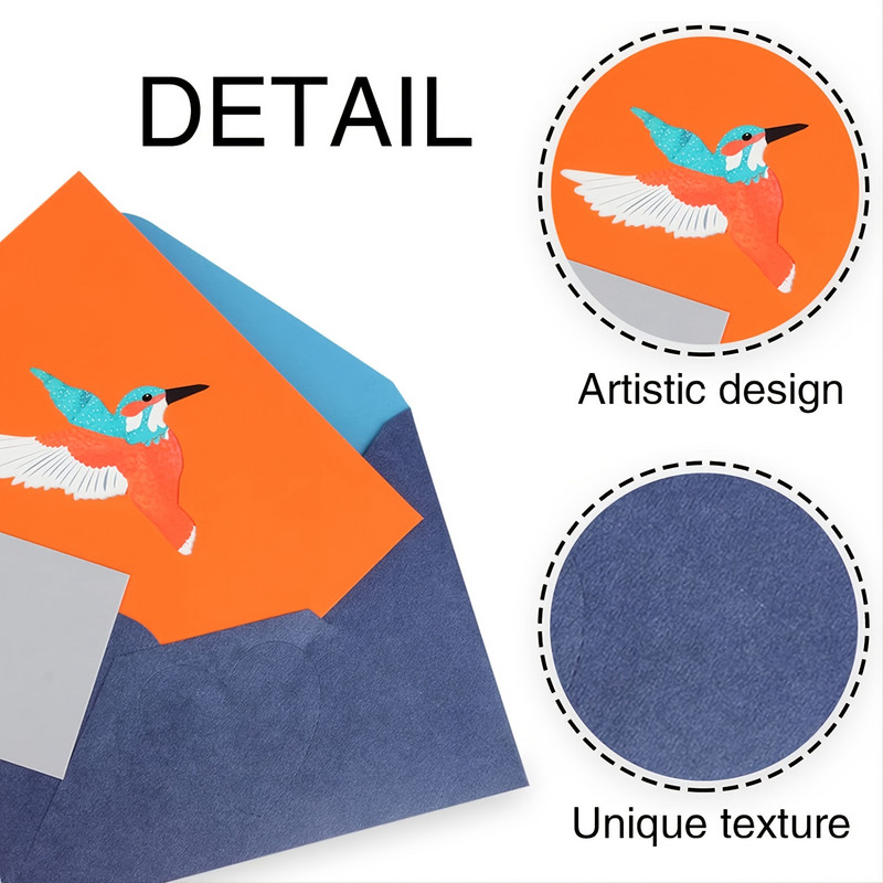 MOHAMM 1 PC Stereo kreativna omotnica za čestitke Set papira za rođendan Dan zahvalnosti Blagdanski darovi Sve prilike