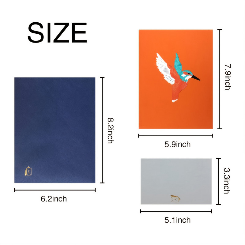 MOHAMM 1 PC Stereo kreativna omotnica za čestitke Set papira za rođendan Dan zahvalnosti Blagdanski darovi Sve prilike