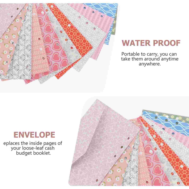 Φάκελος προϋπολογισμού μετρητών Φύλλο με χαλαρά φύλλα DIY Money Binder Κάρτες εγγραφής Business Budgeting