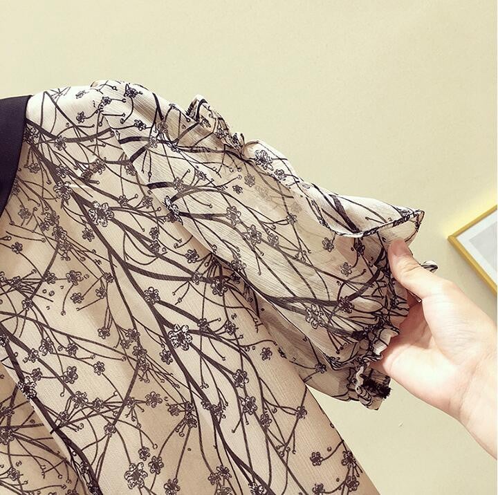 Ljeto 2020. Ženska šifonska bluza Košulja Ženske elegantne bluze Raznolike bluze Ženske bluze s Peter Pan kragnom Uredske dame