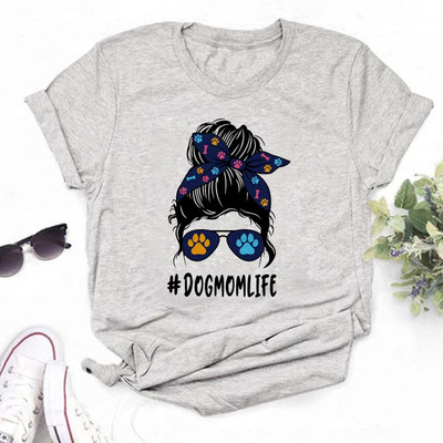 Maycaur Kawaii Harajuku Majica kratkih rukava sa smiješnim crtanim slikama Ženska majica s mamama Slatka majica s životinjama Pas Ulična majica Ullzang majica Ženska