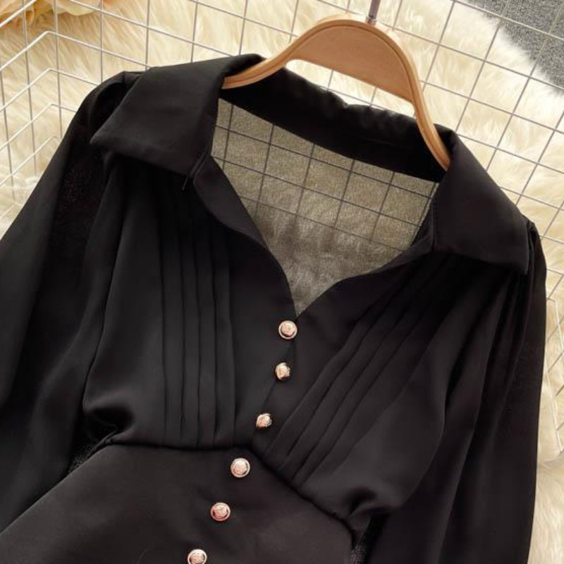 Ženske bluze čistog jednostavnog dizajna, asimetričnog korejskog stila, dame, tanke, prozračne, temperamentne, ljetne, s V-izrezom, seksi kratke, sveobuhvatne