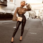 Modne ženske majice s dugim lanternastim rukavima, šuplja mrežasta mreža, prozirna bluza, jesenska odjeća