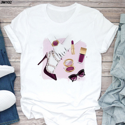 Ženska majica kratkih rukava Harajuku Ljetna modna torba za djevojke Ženska majica s printom Ležerna majica kratkih rukava Ženska gornja majica Bijela majica kratkih rukava