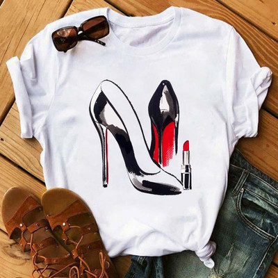 Maycaur ροζ ψηλοτάκουνα λουλούδια τσάντα στάμπα γυναικεία μπλουζάκια μοντέρνα Hipster Harajuk Kawaii κοντομάνικα μπλουζάκια μπλουζάκια γυναικεία ρούχα