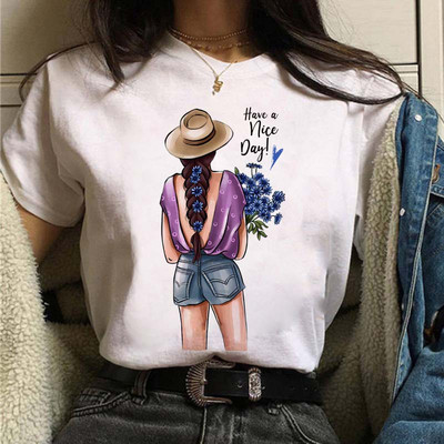 Coffee Girl Fashion Women Print T-särk Uus must naiste vabaaja ülaosa ümara kaelusega Harajuku 90ndate Kawaii lühikeste varrukatega särk
