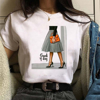 Coffee Girl Fashion Women Print T-särk Uus must naiste vabaaja ülaosa ümara kaelusega Harajuku 90ndate Kawaii lühikeste varrukatega särk
