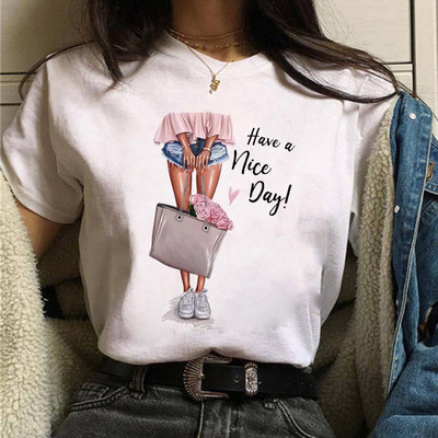 Coffee Girl Fashion Women Print T-särk Uus must naiste vabaaja ülaosa ümara kaelusega Harajuku 90ndate Kawaii lühikeste varrukatega särk