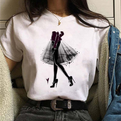 Coffee Girl Fashion Women Print T-särk Uus must naiste vabaaja ülaosa ümara kaelusega Harajuku 90ndate Kawaii lühikeste varrukatega särk