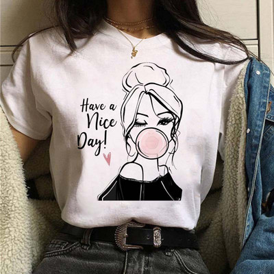Coffee Girl Fashion Women Print T-särk Uus must naiste vabaaja ülaosa ümara kaelusega Harajuku 90ndate Kawaii lühikeste varrukatega särk