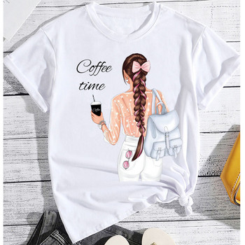 Fashion Offee Lover T-shirt Γυναικείο T-shirt Coffee Red Lips Printing Tops πουκάμισο 2023 Γυναικεία κοντομάνικα γραφικά μπλουζάκια Y2k Ρούχα