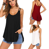 Seksi prsluk Izdubljena majica kratkih rukava Pamuk Ženski gornji dio Opušteni ženski prsluk bez rukava Modna odjeća Ženske košulje s U izrezom Ležerne