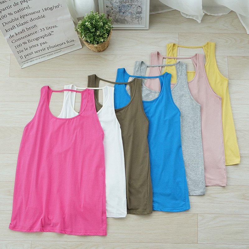 Ženske pamučne majice bez rukava Ljeto Nova s izdubljenim izrezom Osnovna aktivna sportska potkošulja Ženska kamisol M30153