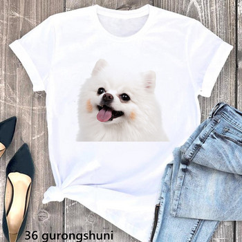 Kawaii Dog Lover Animal Print Tshirt για κορίτσια Chihuahua/Corgi T-shirt Γυναικείο καλοκαιρινό κοντομάνικο T-shirt Γυναικείο πουκάμισο Harajuku