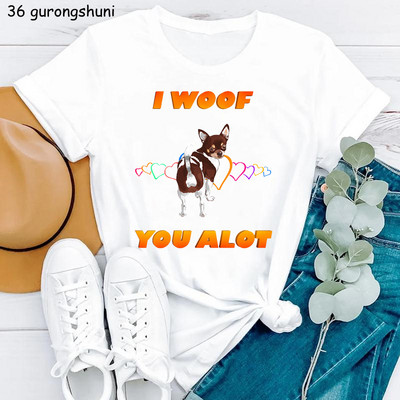 Kawaii Dog Lover Tshirt majica sa životinjskim printom Chihuahua/Corgi majica za djevojčice Ženska ljetna majica kratkih rukava Ženska harajuku majica