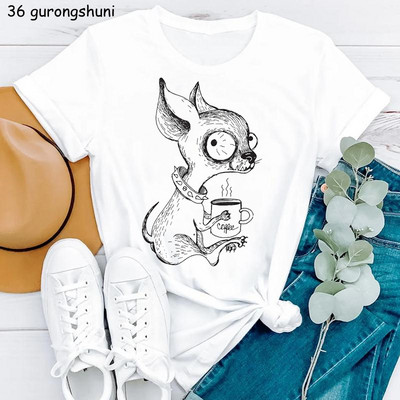 Kawaii Dog Lover Tshirt majica sa životinjskim printom Chihuahua/Corgi majica za djevojčice Ženska ljetna majica kratkih rukava Ženska harajuku majica
