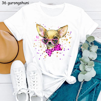 Kawaii Dog Lover Tshirt majica sa životinjskim printom Chihuahua/Corgi majica za djevojčice Ženska ljetna majica kratkih rukava Ženska harajuku majica