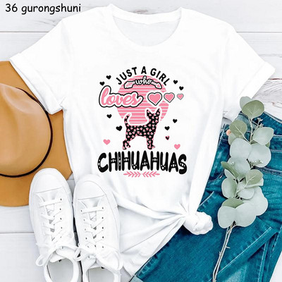 Kawaii Dog Lover Tshirt majica sa životinjskim printom Chihuahua/Corgi majica za djevojčice Ženska ljetna majica kratkih rukava Ženska harajuku majica