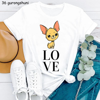 Kawaii Dog Lover Tshirt majica sa životinjskim printom Chihuahua/Corgi majica za djevojčice Ženska ljetna majica kratkih rukava Ženska harajuku majica