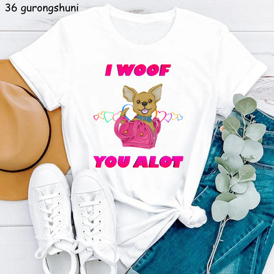 Kawaii Dog Lover Tshirt majica sa životinjskim printom Chihuahua/Corgi majica za djevojčice Ženska ljetna majica kratkih rukava Ženska harajuku majica