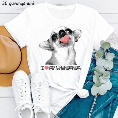 Kawaii Dog Lover Tshirt majica sa životinjskim printom Chihuahua/Corgi majica za djevojčice Ženska ljetna majica kratkih rukava Ženska harajuku majica