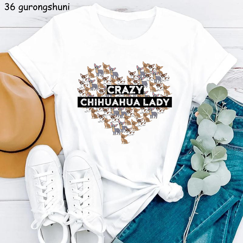 Kawaii Dog Lover Tshirt majica sa životinjskim printom Chihuahua/Corgi majica za djevojčice Ženska ljetna majica kratkih rukava Ženska harajuku majica