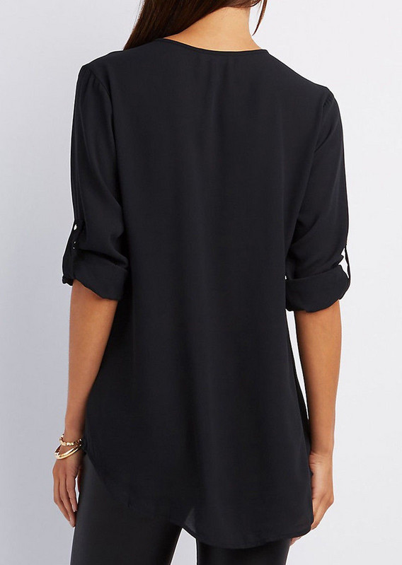 S-5XL moteriški laisvi šifoniniai marškiniai kelių spalvų V formos iškirptės užtrauktuku ilgomis rankovėmis Kasdieniai balti juodi palaidiniai marškinėliai plius dydis