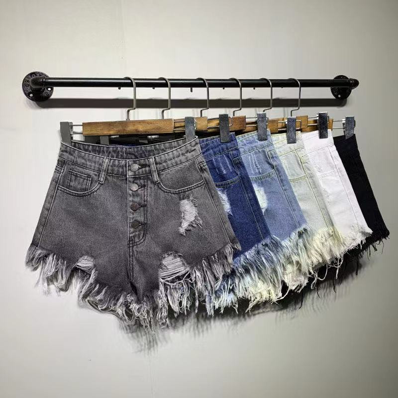 Ženske modne ležerne ljetne cool traper kratke hlače visokog struka plus veličine Seksi kratke traperice s rupama Chic Hot dame Harajuku donji dio