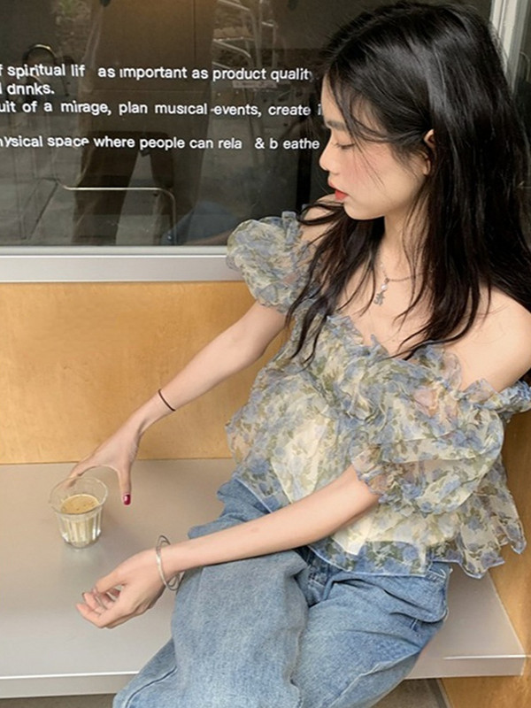 Vágott blúzok Női Patchwork Dizájn Divat Új szabadidő Elegáns Szexi Nyári Ruhák Retro Ulzzang Hot Girls Karcsú