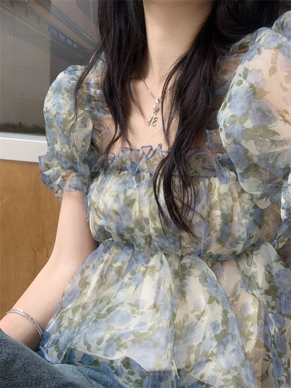 Vágott blúzok Női Patchwork Dizájn Divat Új szabadidő Elegáns Szexi Nyári Ruhák Retro Ulzzang Hot Girls Karcsú